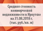 Средняя стоимость коммерческой недвижимости в Иркутске на 31.08.2018 г. (тыс. руб./кв. м)
