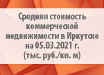 Средняя стоимость коммерческой недвижимости в Иркутске на 05.03.2021 г. (тыс. руб./кв. м)