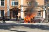 Mercedes-Benz загорелся сегодня в центре Иркутска
