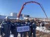 На стройплощадке Иркутского завода полимеров залили 100 тысяч кубов бетона
