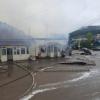 Пожар произошел на оптово-розничной базе в Усть-Куте